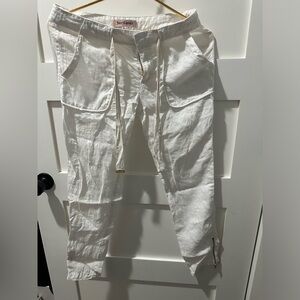 Womens Juicy Couture white linen skinny pants XS